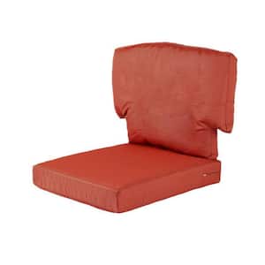 Charlottetown 23 in. x 26 in. CushionGuard Outdoor Deep Seat Replacement Cushion in Quarry Red (2-Pack)