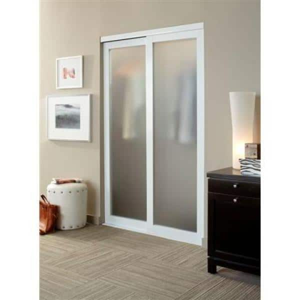 Have a question about Contractors Wardrobe 96 in. x 81 in. Eclipse 1-Lite White Aluminum Frame Mystique Glass Interior Sliding Closet Door? - Pg 2 - The Home Depot