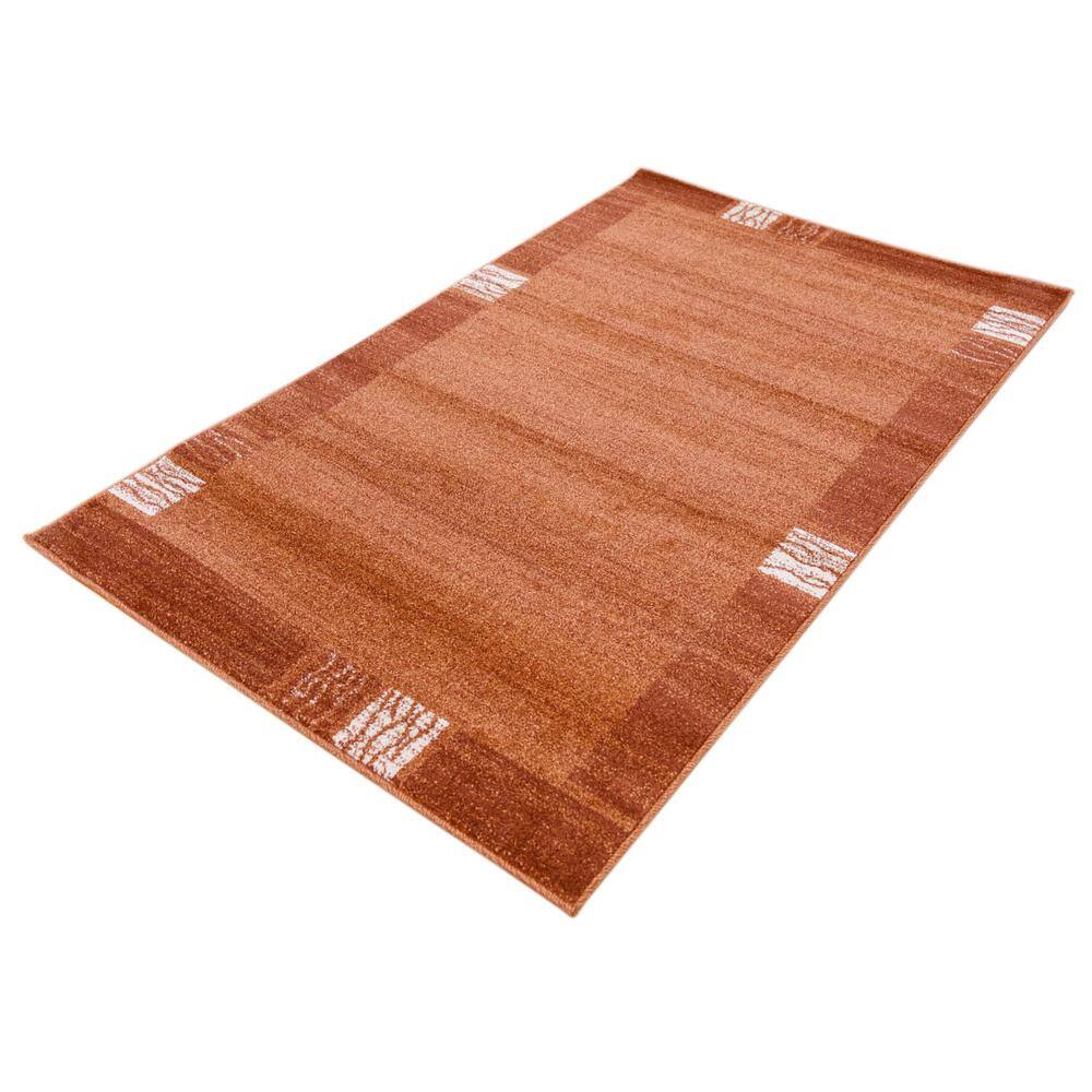 Red Geometric Tufted Washable Rectangular Area Rug