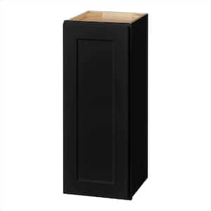 Avondale 12 in. W x 12 in. D x 30 in. H Ready to Assemble Plywood Shaker Wall Kitchen Cabinet in Raven Black