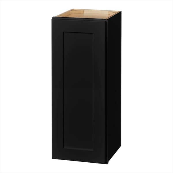 Avondale 12 in. W x 12 in. D x 30 in. H Ready to Assemble Plywood Shaker Wall Kitchen Cabinet in Raven Black