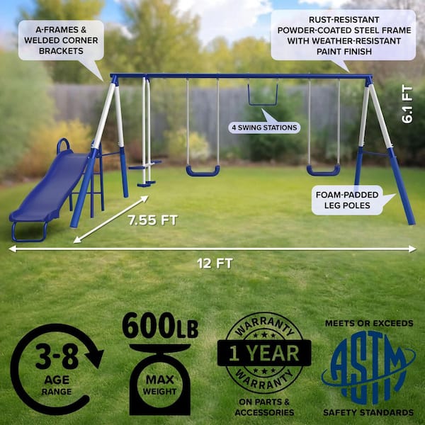 名作セット☆　Ziigaat Estrella Arcadia SPORTSPOWER Arcadia Swing Set MSC-4510 - The Home Depot