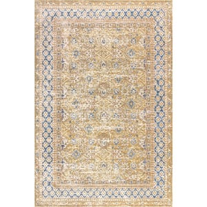 Stirling English Country Argyle Blue/Gold 4 ft. x 6 ft. Area Rug