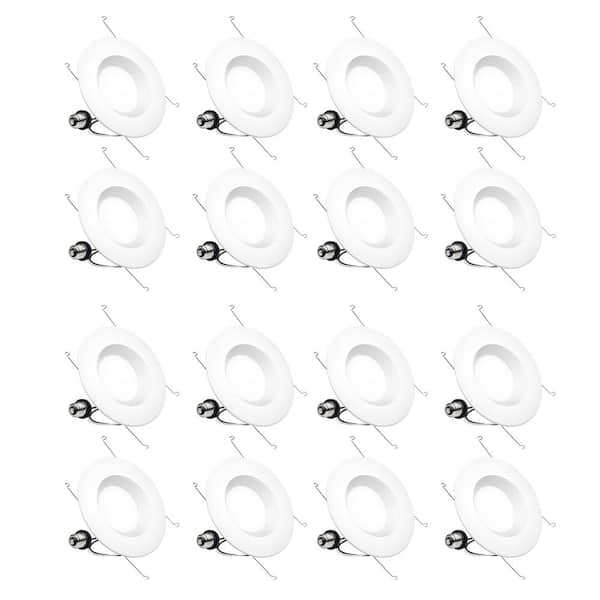 Hyperikon Eco Downlight 5 in./6 in. 3000K 14-Watt Remodel Dimmable E26 Base Recessed Integrated LED Kit (16-Pack)