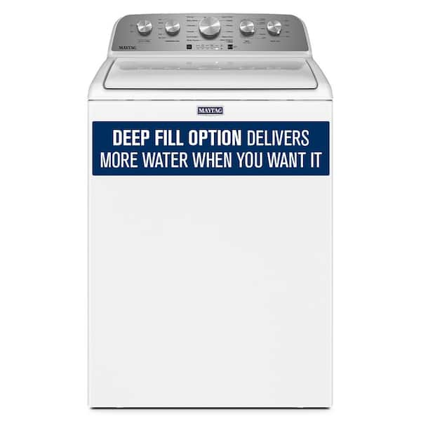 4.5 cu. ft. High-Efficiency White Top Load Washer Machine with Deep Water Wash and PowerWash Cycle