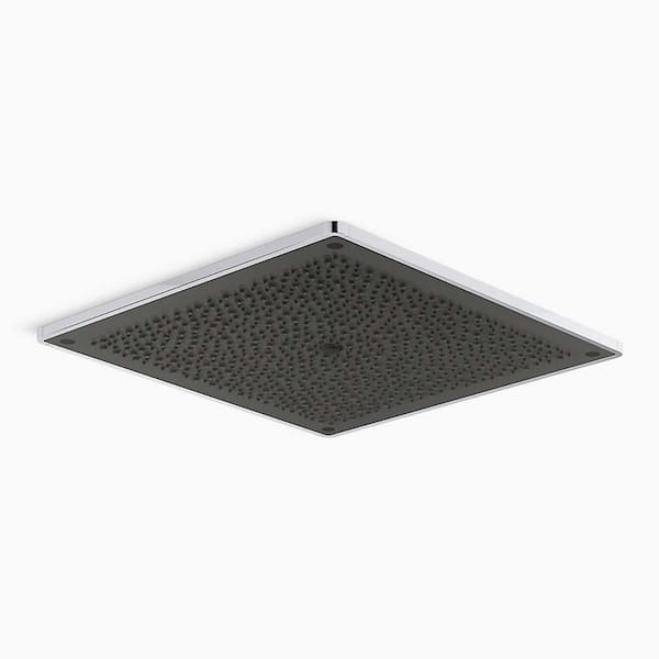 KOHLER Real Rain 1-Spray Patterns 1.75 GPM 19 in. Ceiling Mount Fixed Shower Head in Thunder Grey