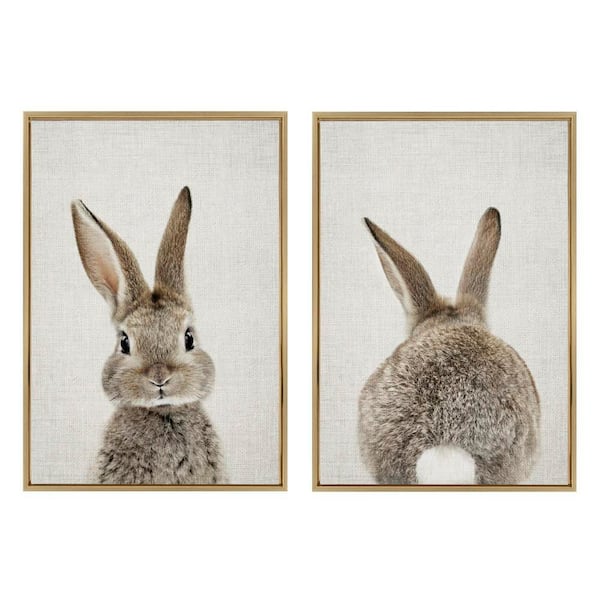 Sylvie "Bunny" by Amy Peterson Art Studio 2-Piece Gold Framed Art Print Set 33 in. x 23 in.