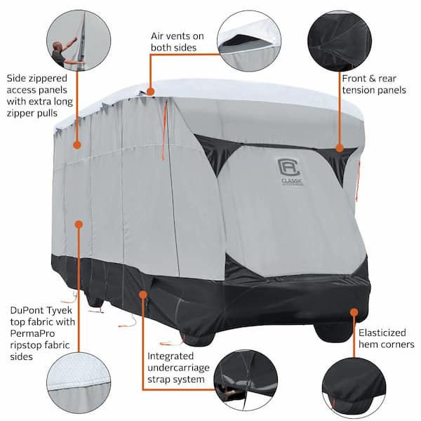 Pop Up Camper Reinforced Vinyl Fabric Repair Kit - Light Gray