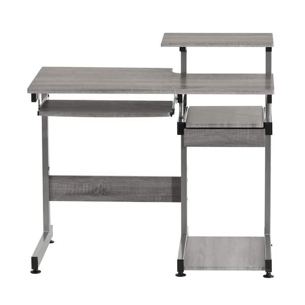 Techni Mobili Complete Computer Workstation Desk with Storage - Gray