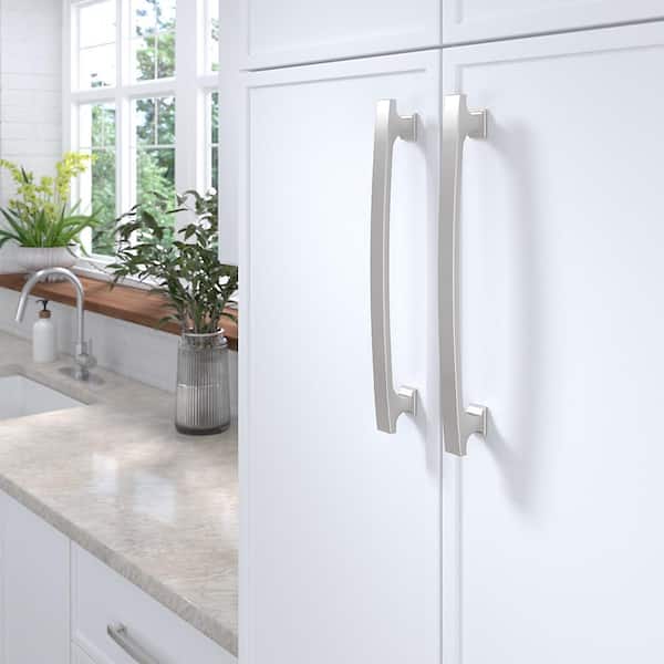 Rimouski Collection 12 in. (305 mm) Vintage Brushed Nickel Arched Appliance Pull