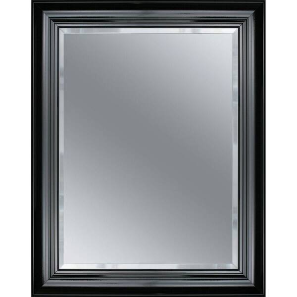 Deco Mirror Grand Piano 33 in. L x 27 in. W Wall Mirror in Black