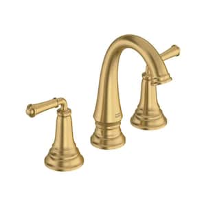 Delancey 8 in. Widespread 2-Handle Bathroom Faucet with Pop-Up Drain in Brushed Cool Sunrise