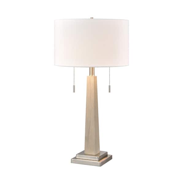 Titan Lighting Richlands 29 in. Light Oak Table Lamp