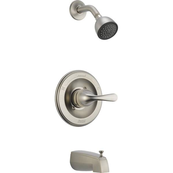 Delta Classic 1-Handle Tub and Shower Faucet Trim Kit in Stainless ...