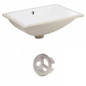 16-Gauge-Sinks 20.75 in. Undermount Bathroom Sink in White