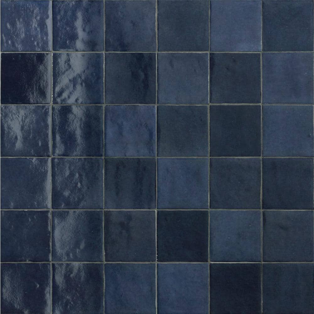 Zellige China 4 in. x 4 in. Glazed Ceramic Wall Sample Tile -  Marazzi, 0000HDSAMZL06