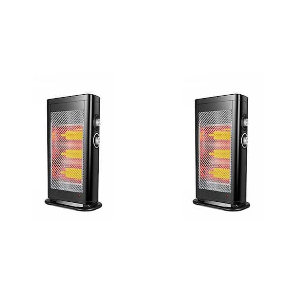 Geek Heat HQ28-15M Electric Infrared and Convection Portable Space Heater (2 Pack)