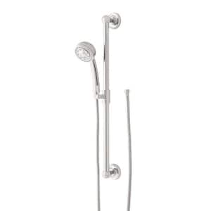 5-Spray Wall Mounted Handheld Shower Head 1.8 GPM in Brushed Nickel