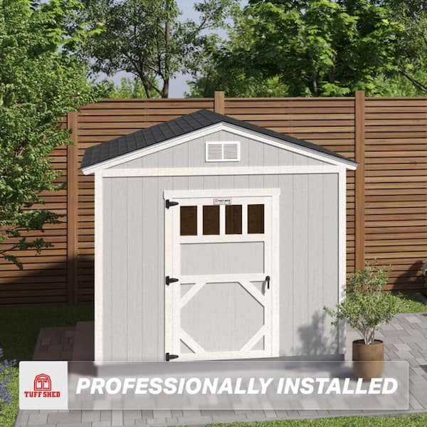 Professionally Installed Tahoe Savannah 10 ft. x 12 ft. Wood Storage Shed with 8 ft. High Sidewall (120 sq. ft.)