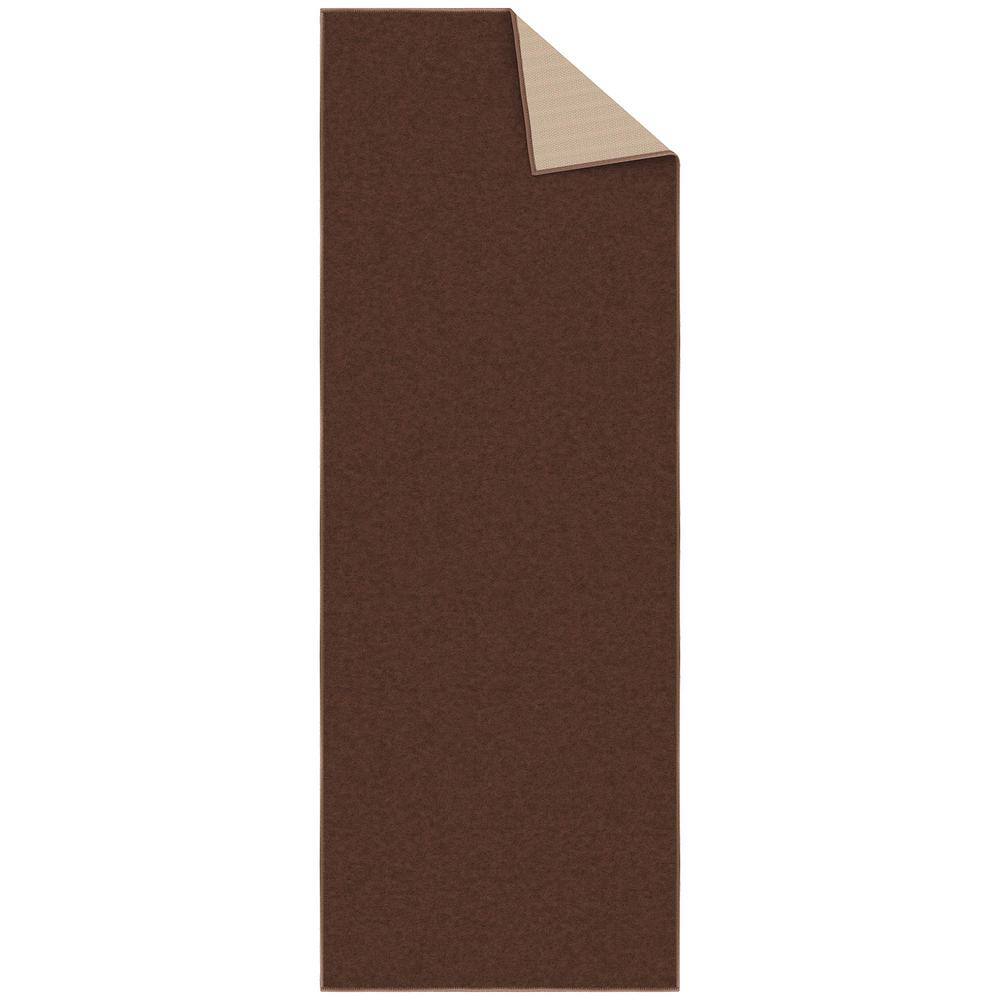 Brown Synthetic Non-Slip Rectangle Area Rug 2'2" x 6'
