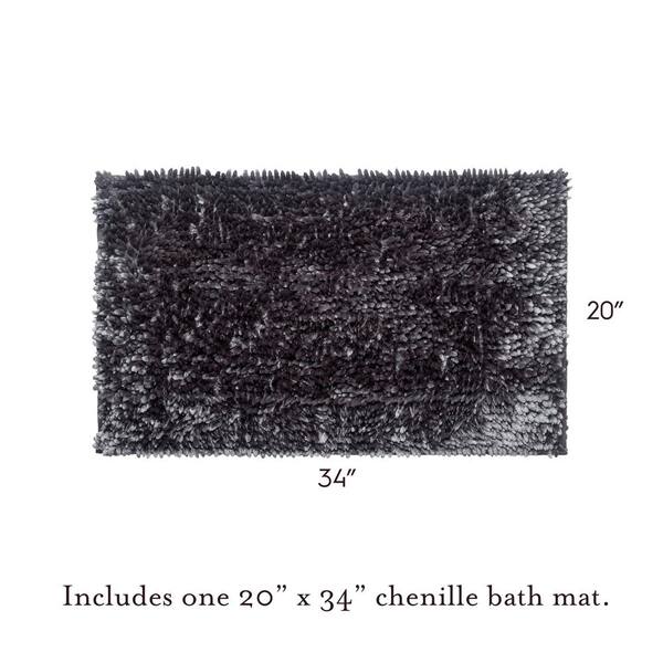 Laura Ashley Butter Chenille Bath Rug, Absorbent Shaggy Bathroom Mat, Non  Slip plush Carpet Rugs for Tub and Sink - 2 Piece (17 x 24 and 20 x 34)