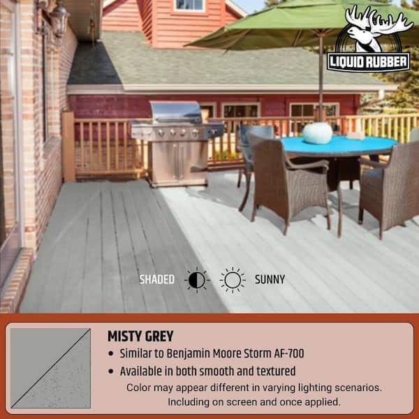 Cool Foot Deck Coating 5 Gal. Heat-Reducing Pool Deck Paint - Reduces Surface Temperature by up to 30% - Misty Gray