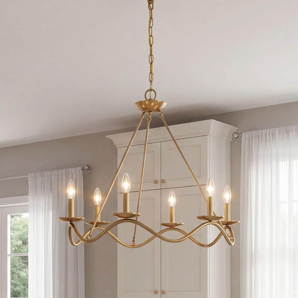 Savoy House Meridian 28 in. W x 22.5 in. H 6-Light Natural