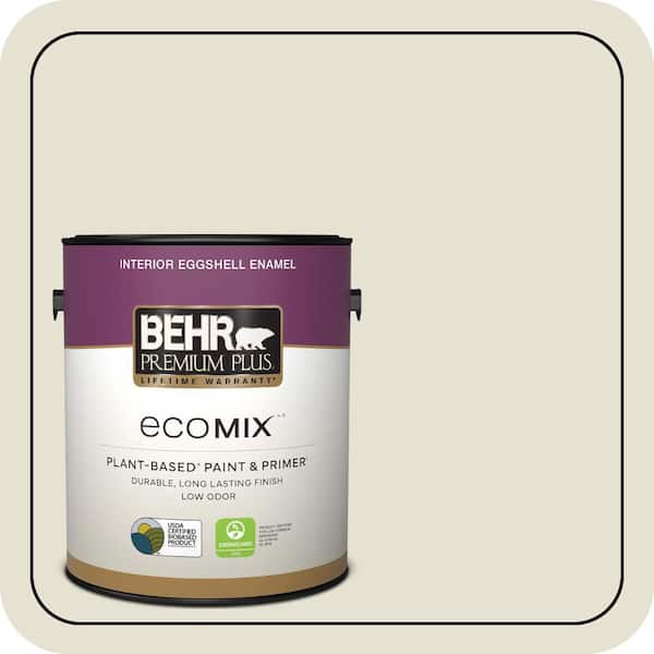 1 gal. #73 Off White Eggshell Enamel EcoMix Plant-Based Interior Paint & Primer