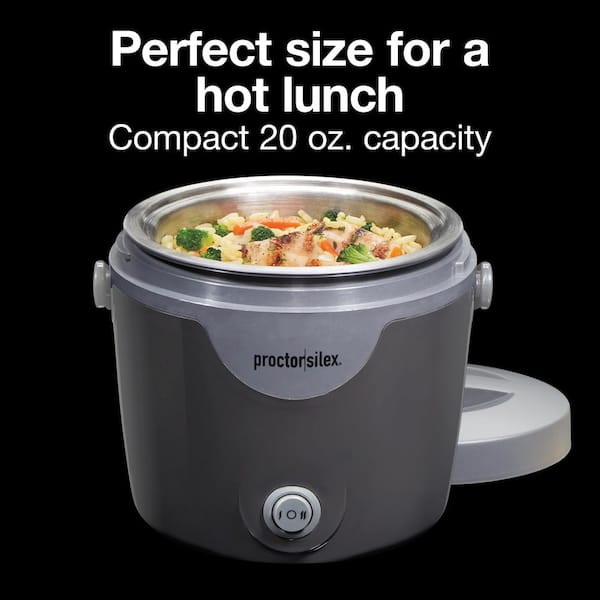 Proctor Silex 0.5 qt. Black Portable Meal Warmer with Built-in Carry Handle