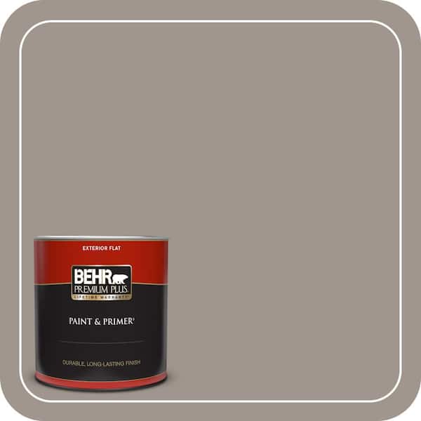 BEHR PREMIUM PLUS 1 qt. #PPF-31 Pebbled Path Flat Exterior Paint & Primer
