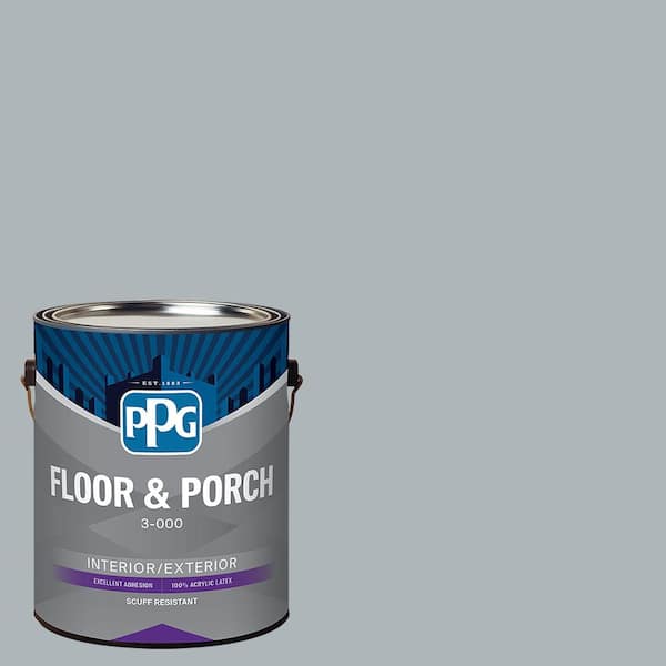 1 gal. PPG1038-4 Smoke Screen Satin Interior/Exterior Floor and Porch Paint