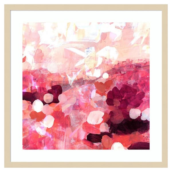 Amanti Art Pink Balloons by Circle Art Group 1 Piece Framed Giclee Abstract Art Print 25 in. x 25 in.