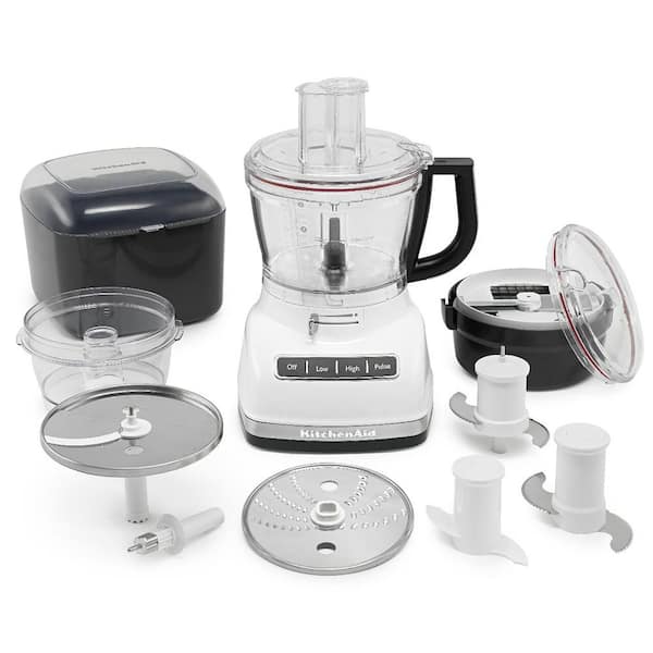 KitchenAid 14-Cup White Food Processor with Dough Blade and Dicing Kit KFP1466WH - Home Depot