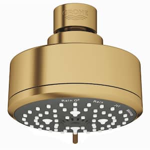 Tempesta 4-Spray 3.9 in. Single Wall Mount Fixed Rain Shower Head in Brushed Cool Sunrise