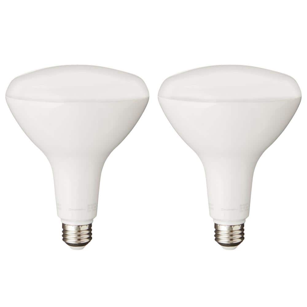EcoSmart 120-Watt Equivalent BR40 Flood Light Energy Star Dimmable LED Light Bulb Soft White (2-Pack) -  FG-04310