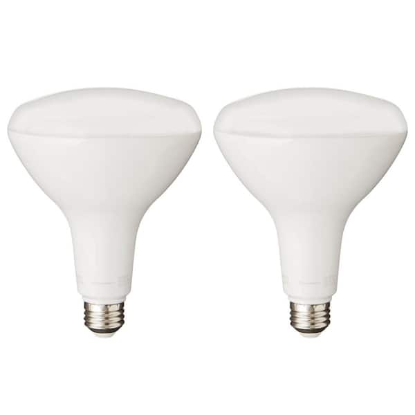 EcoSmart 120-Watt Equivalent BR40 Flood Light Energy Star Dimmable LED Light Bulb Soft White (2-Pack)