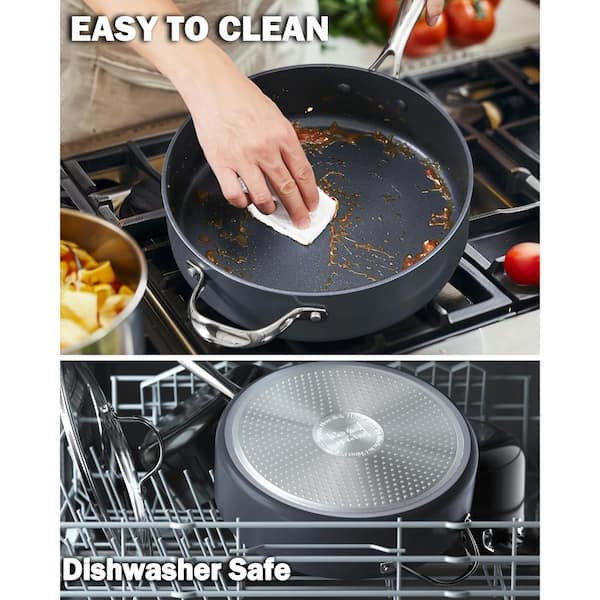 Cooks Standard 5 qt. Hard-Anodized Aluminum Nonstick Saute Pan in