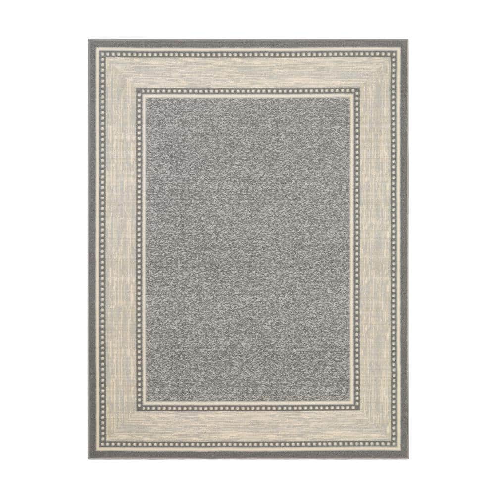 5x7 Washable Area Rug Clearance - Stain Resistant Rugs Non Slip Backing  Soft Living Room Carpet for Bedroom Kitchen Dorm (Black, 5X7)