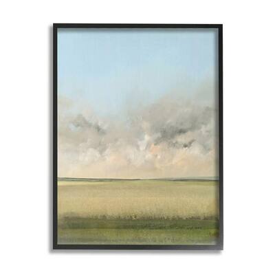 "Soothing Prairie Landscape Wheat Field and Sky" by Pete Laughton Framed Country Wall Art Print 24 in. x 30 in.