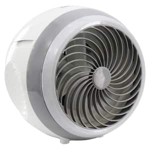 7 in. Mini USB Air Cooler Pedestal Fan in White