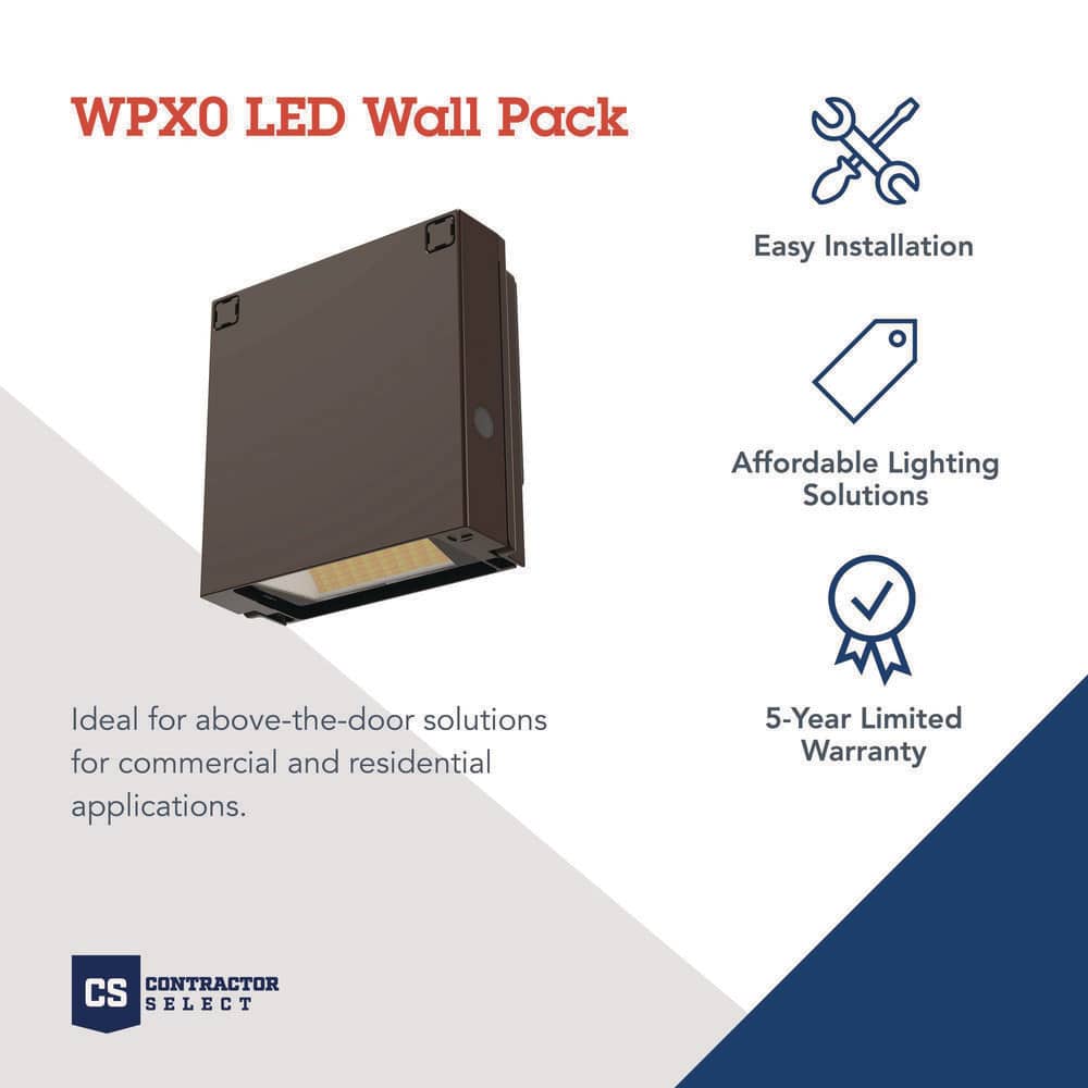Eclipse Bronze 5.75" Adjustable LED Wall Pack Light with Switchable White
