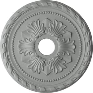 20-7/8" x 3-5/8" ID x 1-5/8" Palmetto Urethane Ceiling Medallion (Fits Canopies upto 5"), Primed White