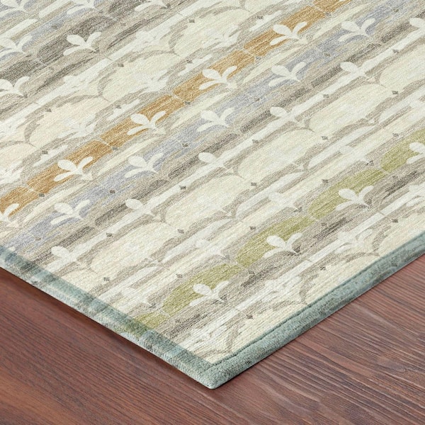 Chantille Machine Washable Indoor/Outdoor Abstract ACN2479 Ivory 3 ft. x 5 ft. Area Rug