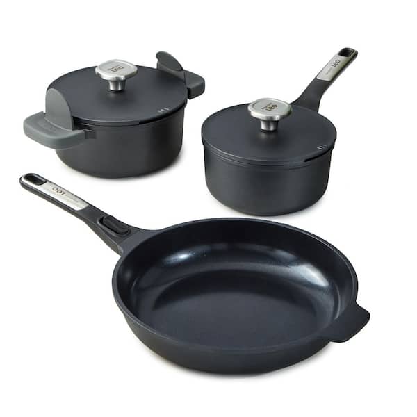 BergHOFF Leo Phantom 5-Piece Nonstick Ceramic Cookware Set, Recycled