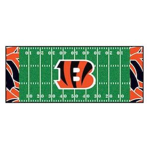 Cincinnati Bengals Football Patterned XFIT Design 2.5 ft. x 6 ft. Field Runner Area Rug