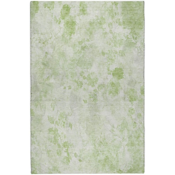 Dream Shag Premium Machine Washable Abstract ADS724 Aloe 9 ft. x 12 ft. Area Rug