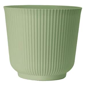 6 in. Tierney Sage Green Ribbed Resin Planter (6 in. D x 5.7 in. H)