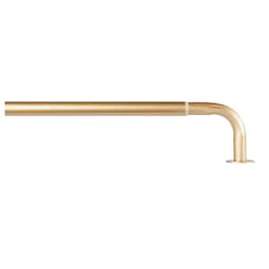 Holden 52 in. - 72 in. Adjustable 1 in. Single Curtain Rod Kit in Gold with Finial