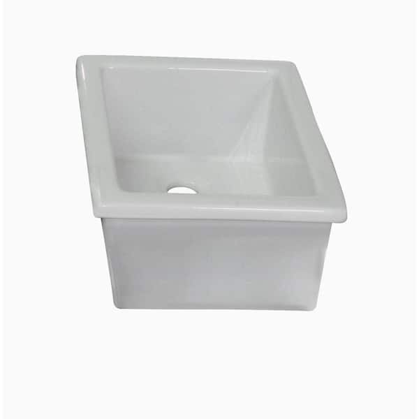 Barclay Products Drop-In Fire Clay Bathroom Sink in White