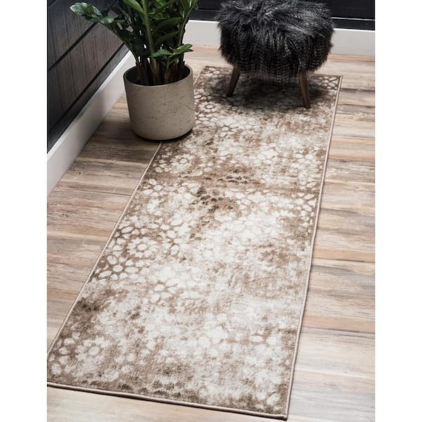 Sofia Larvotto Brown 3' 3 x 19' 8 Runner Rug